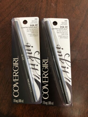Lot of 2 Covergirl Ink It! Pencil Eyeliner 250 Charcoal Ink NEW - $9.49