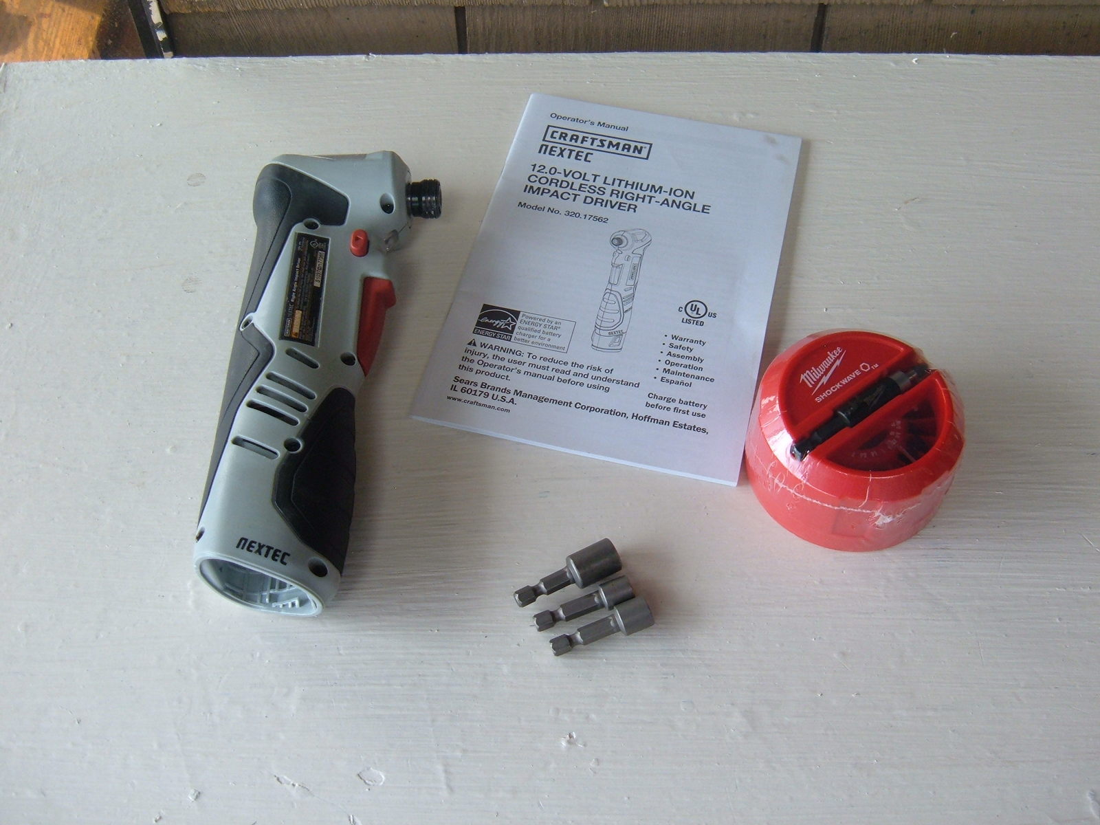 CRAFTSMAN NEXTEC 12 VOLT RIGHT ANGLE IMPACT DRIVER 320.17562 BARE TOOL
