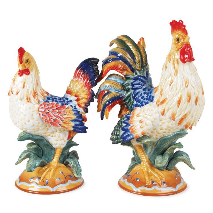 fitz and floyd global market rooster figurine