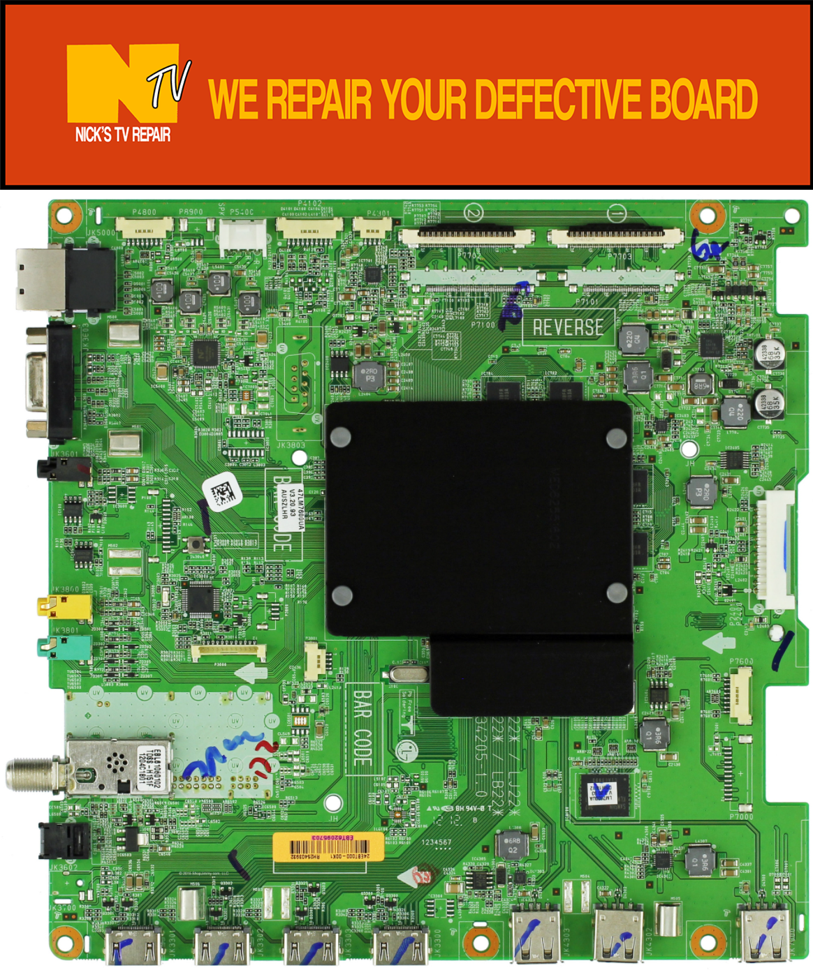 Mail-in Repair Service LG 42LV3700 MAINBOARD 