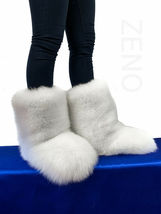 Double-Sided Arctic Fox Fur Boots For Outdoor Eskimo Fur Boots Arctic Boots image 5