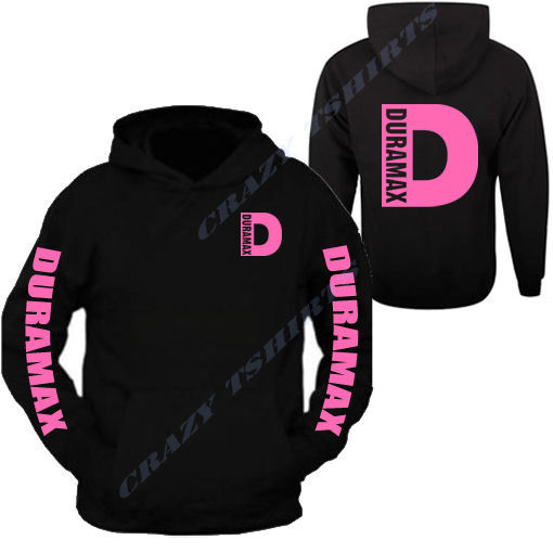 D DURAMAX CHEVROLET PINK CHEVY D Chest and Arm Hoodie Sweatshirt S to 2XL
