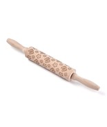 Wooden Engraved Embossing Rolling Pin for Baking Embossed Cookies - $12.13