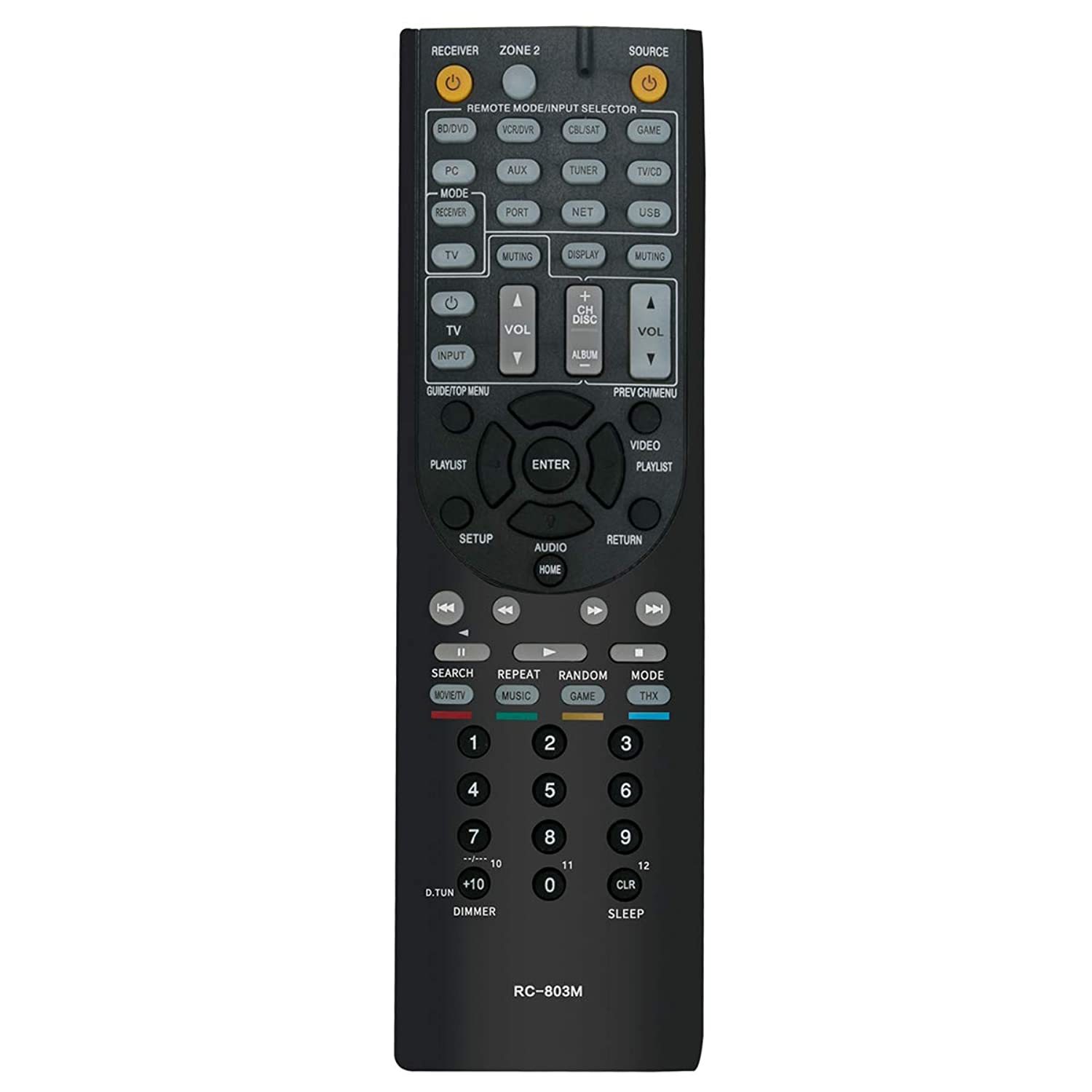 RC-803M Replacement Remote Control Applicable for Onkyo AV Receiver TX-NR609 TX-