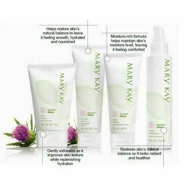 Primary image for Mary Kay Botanical Effects: Formula 1 for Dry Skin - 4 Pieces New Set (Boxed)