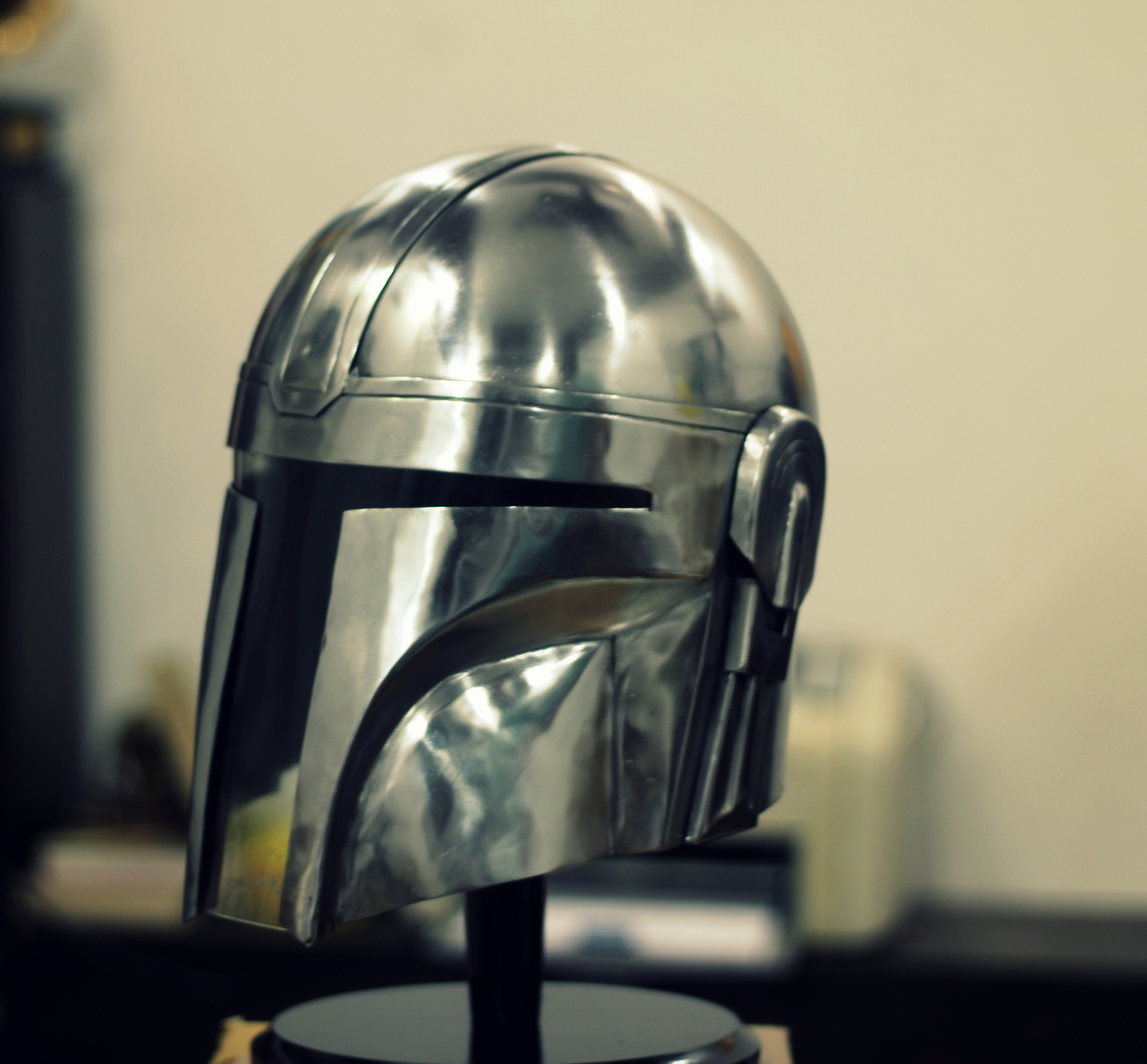 Steel Mandalorian Helmet With Liner (For LARP/Costumes/Role Plays