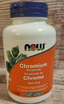 NOW Supplements Chromium Picolinate 200 mcg - 250 Veg Capsules Expires 3/24 - $12.09