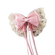 Cute Lace Large Bowknot French Barrettes Handmade Chiffon Lolita Hair Cl... - $19.11