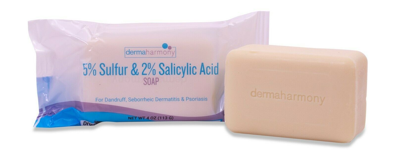 5 Sulfur and 2 Salicylic Acid Soap DermaHarmony 4 oz (Made in USA
