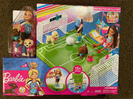 Barbie Chelsea Soccer &amp; Pups Playset - GHK37 - MATTEL - NEW - $24.65