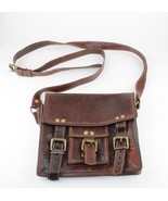 Women&#39;s Brown Messenger Satchel Leather Bag - $44.55