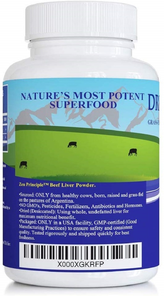 2 Pack (240 Capsules) Ultra-Pure Desiccated Beef Liver, Grass-Fed, Pasture