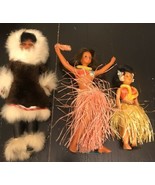 3-Vintage Mix Dolls Hawaiian/ Alaskan - $14.03