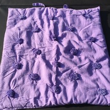 Purple Euro Pillow Sham Pottery Barn Teen 26" x 26" Crinkle Puff - $24.18