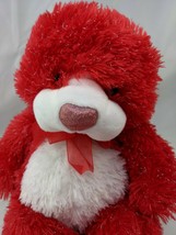 Goffa Red Tinsel Bear Plush Valentines Day 16&quot; Stuffed Animal Toy - $19.95