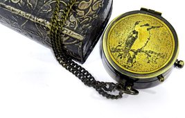 NauticalMart Brass Compass Sparrow Bird with Case Engraved in All Your Ways Ackn image 1