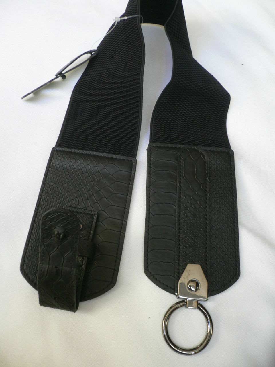 Cinturón para Dama Moda Hip Cintura Elástico Negro Ancho Imitación Piel ...