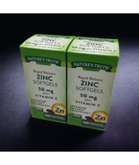 2x Zinc 50mg Plus Vitamin C 240 Softgels Total Rapid Release Natures Tru... - $17.63
