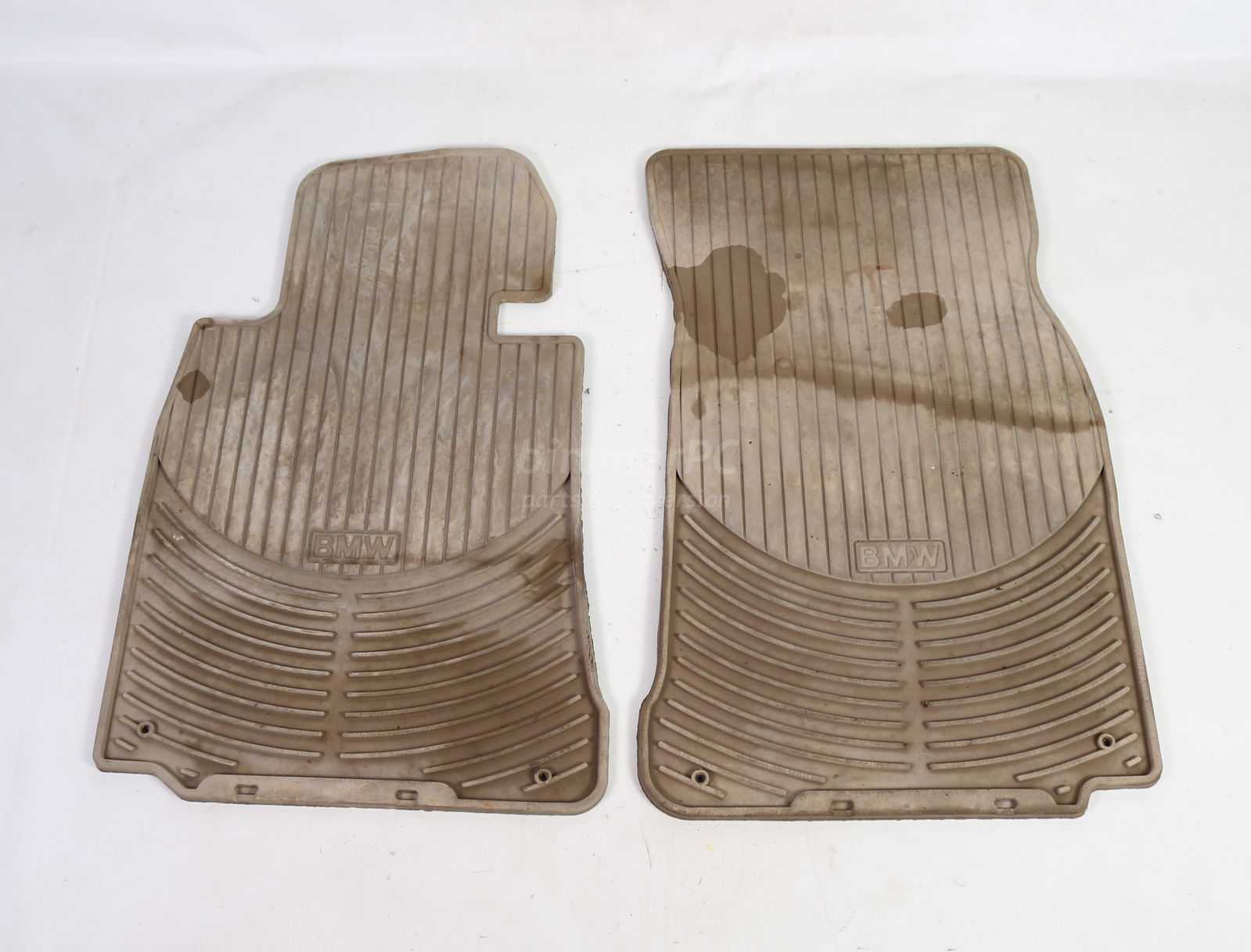 BMW E39 5Series Beige Tan Front Rubber Winter Floor Mats 19962003 OEM