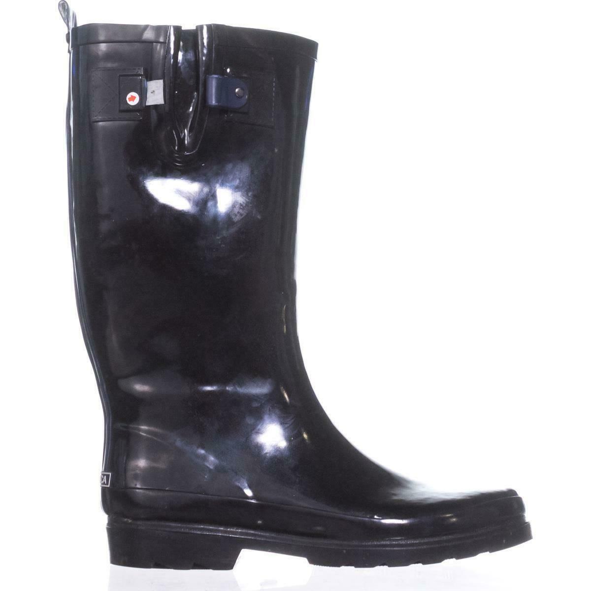 Nautica Finsburt Knee High Rain Boots 445, Black, 9 US / 40 EU - Boots