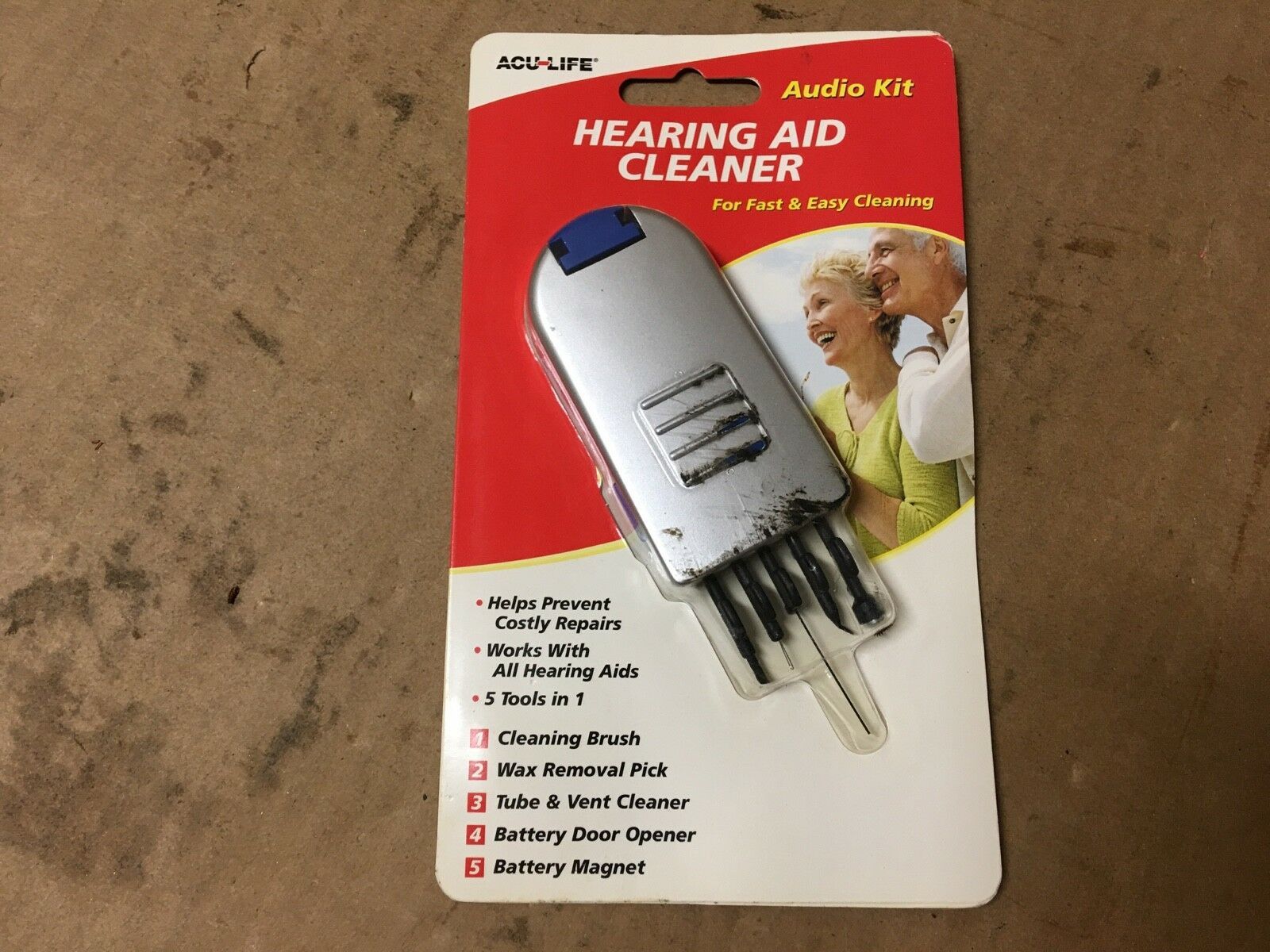 Aculife Hearing Aid Audio Cleaner Cleaning Kit Tool SHELF PULL
