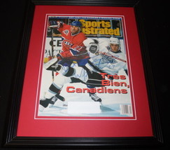Mathieu Schneider Signed Framed 1993 Sports Illustrated Magazine Cover Canadiens image 1
