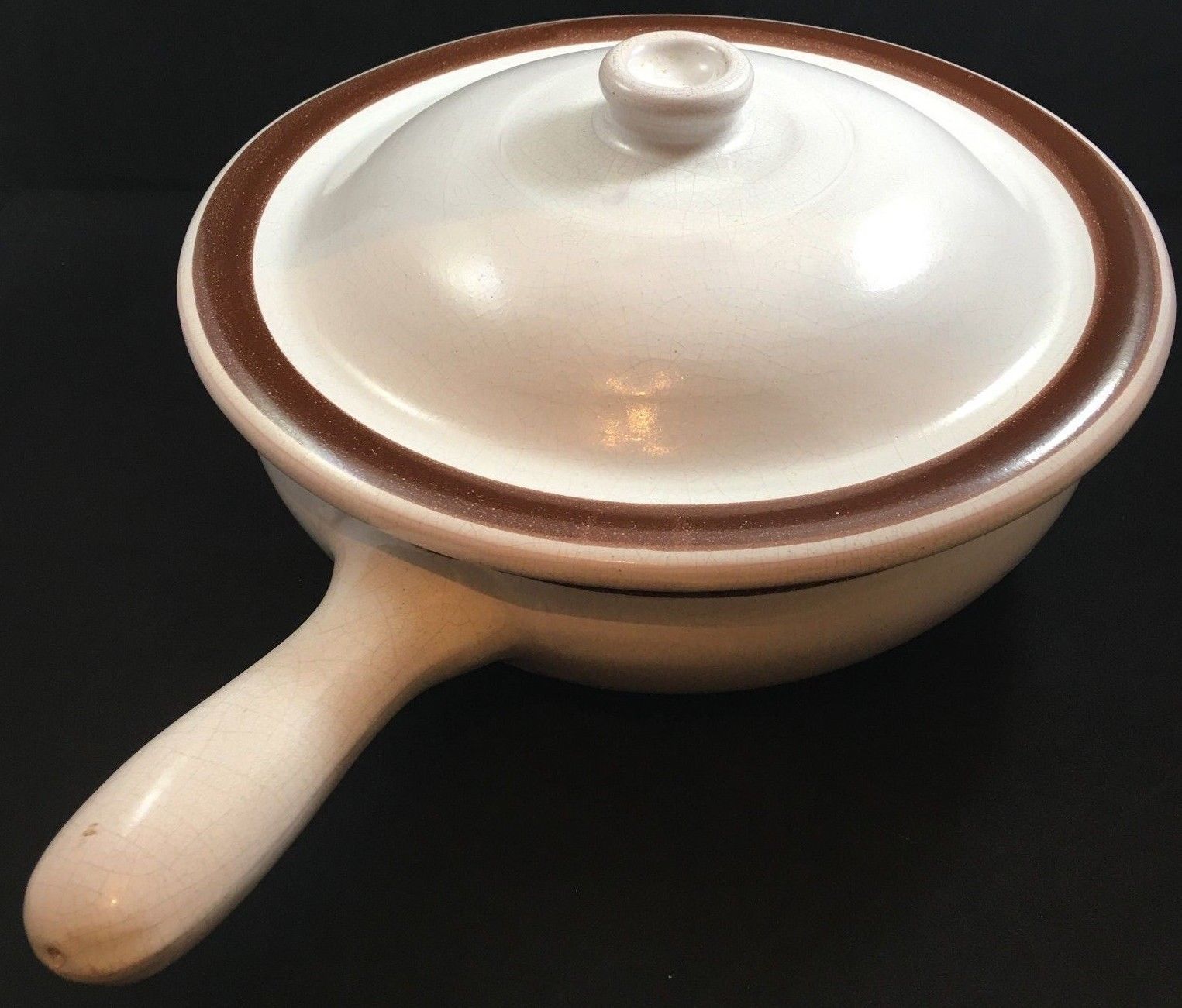 VINTAGE ALBISOLA Italian Inspired Pottery Casserole Pot Cookware Made