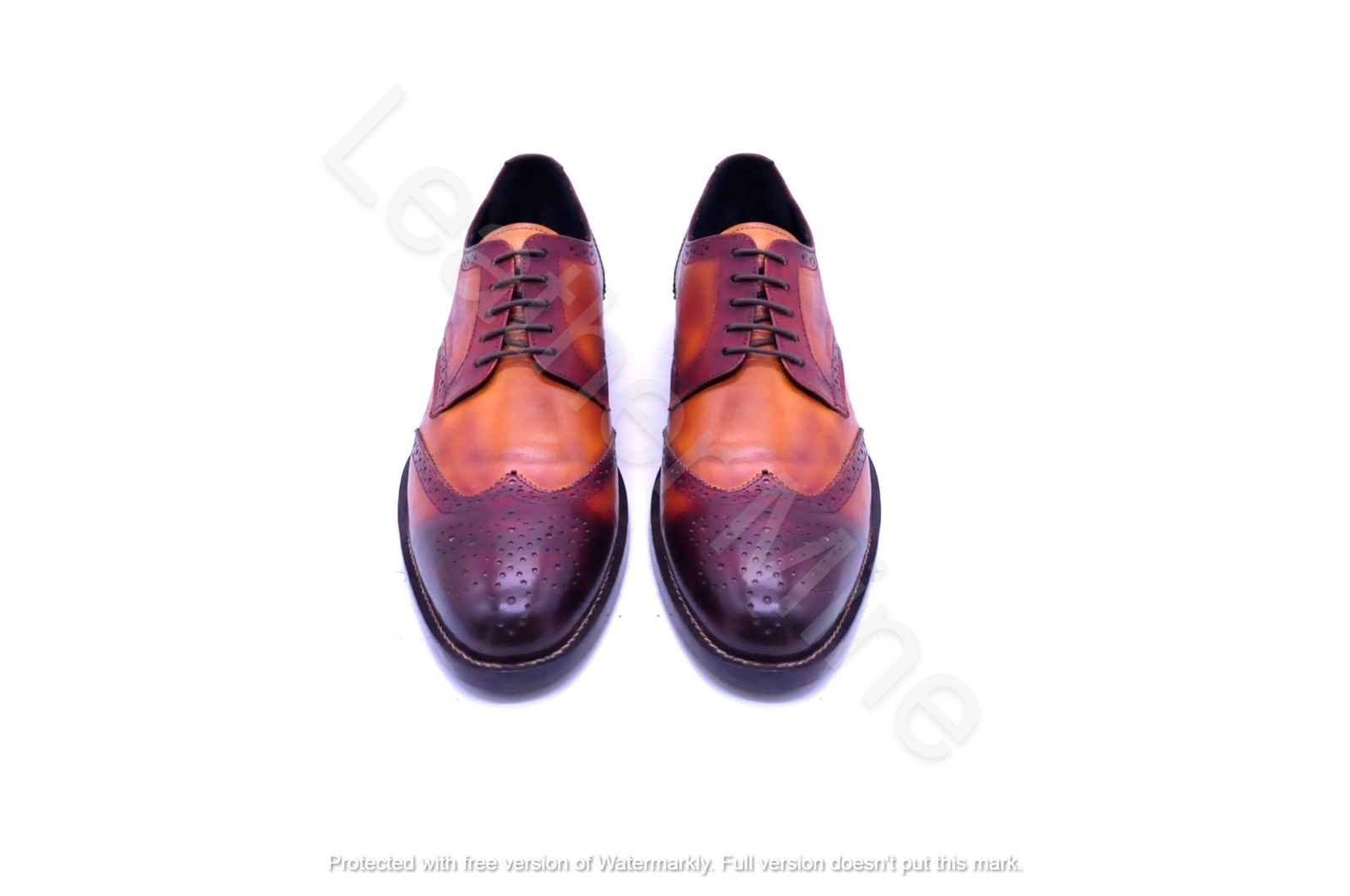Handmade Men's Tan Patina Derby Formal Shoes For Men, Custom Shoes