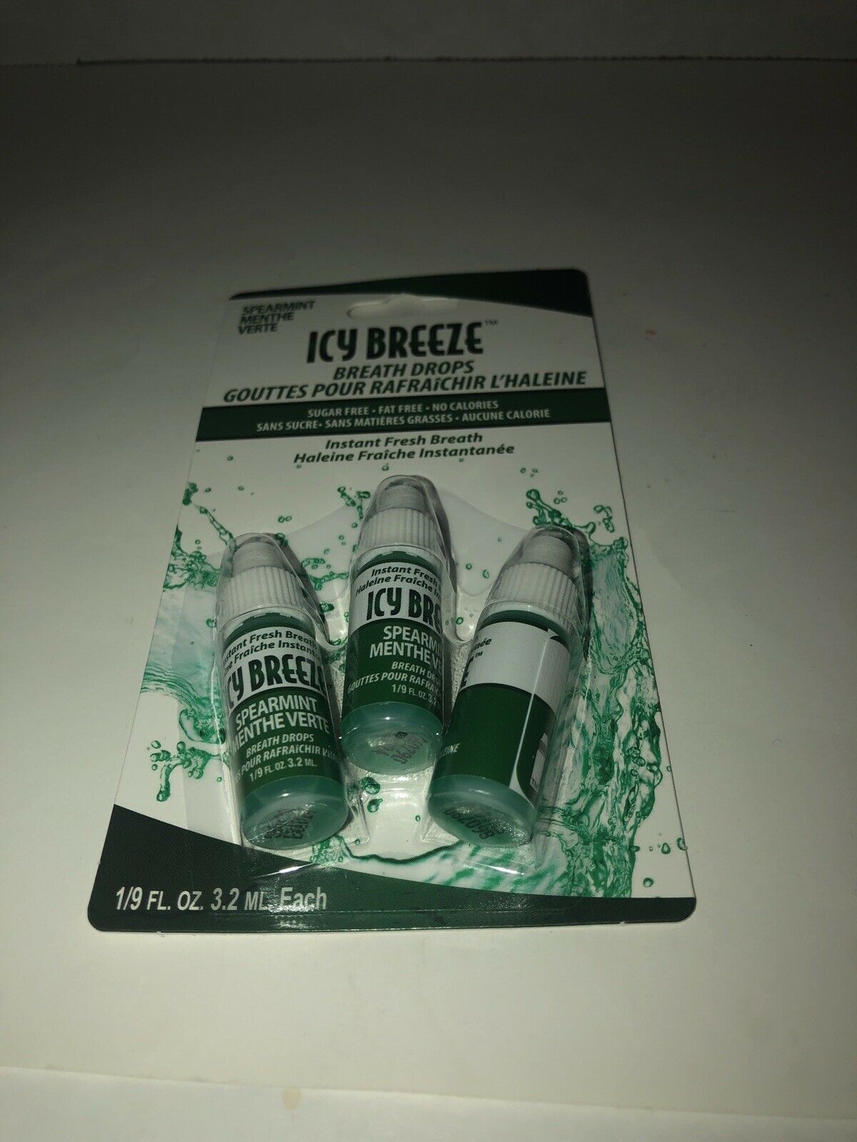 New Icy Breeze Breath Drops SpearMint Instant Fresh Breath SHIPN24HR