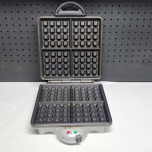 VillaWare Model 2001 UNO Belgian Waffler 4 Square Waffle Maker Chrome ...