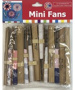 Mini Red White Blue Paper 12 Fans New 5.5 in round Patriotic Favor Decoration - $6.99