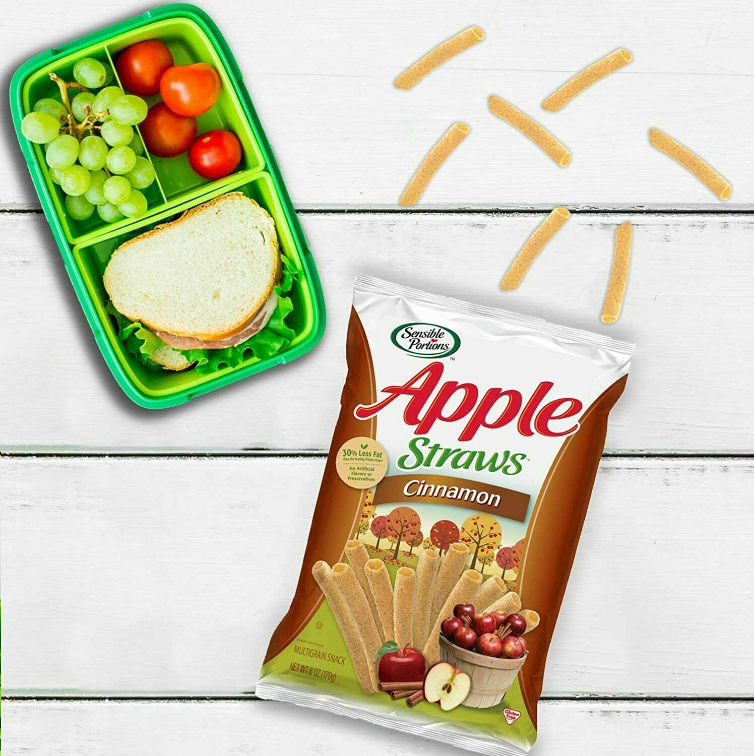 Sensible Portions DELICIOUS Apple Straws, Cinnamon, 5 oz. free shipping