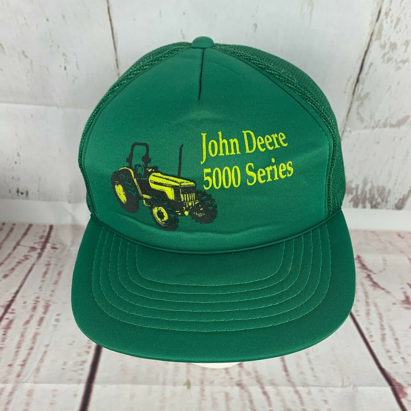 Vintage John Deere 5000 Series Tractor Green Trucker Hat - Hats