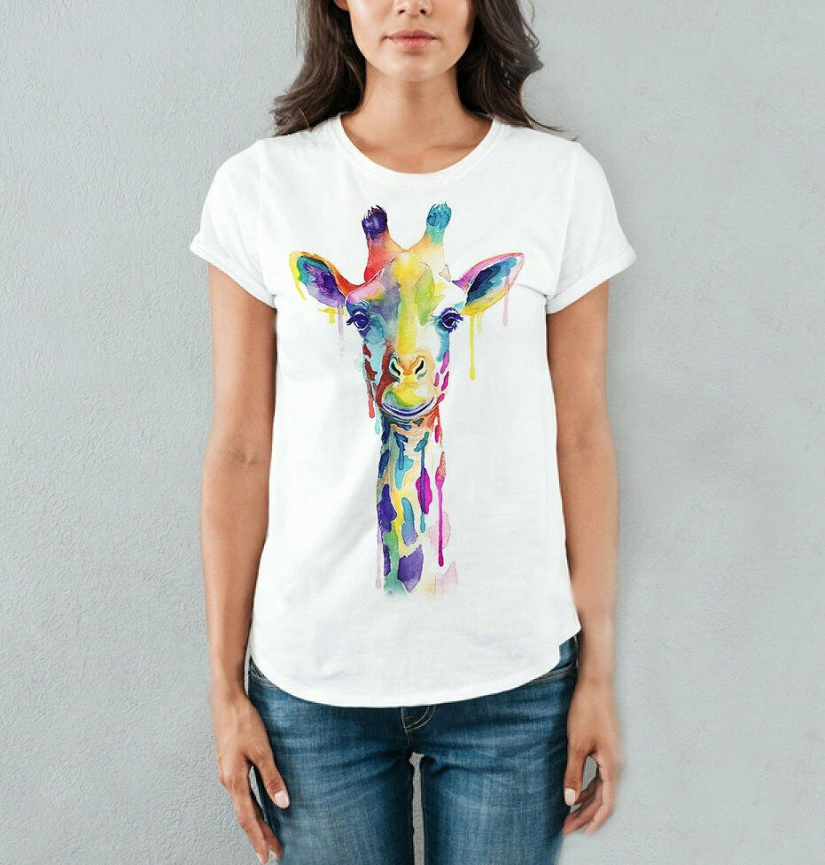 Giraffe T-shirt, Women's T shirt, Graphic Tee, Animal Print, Gift for