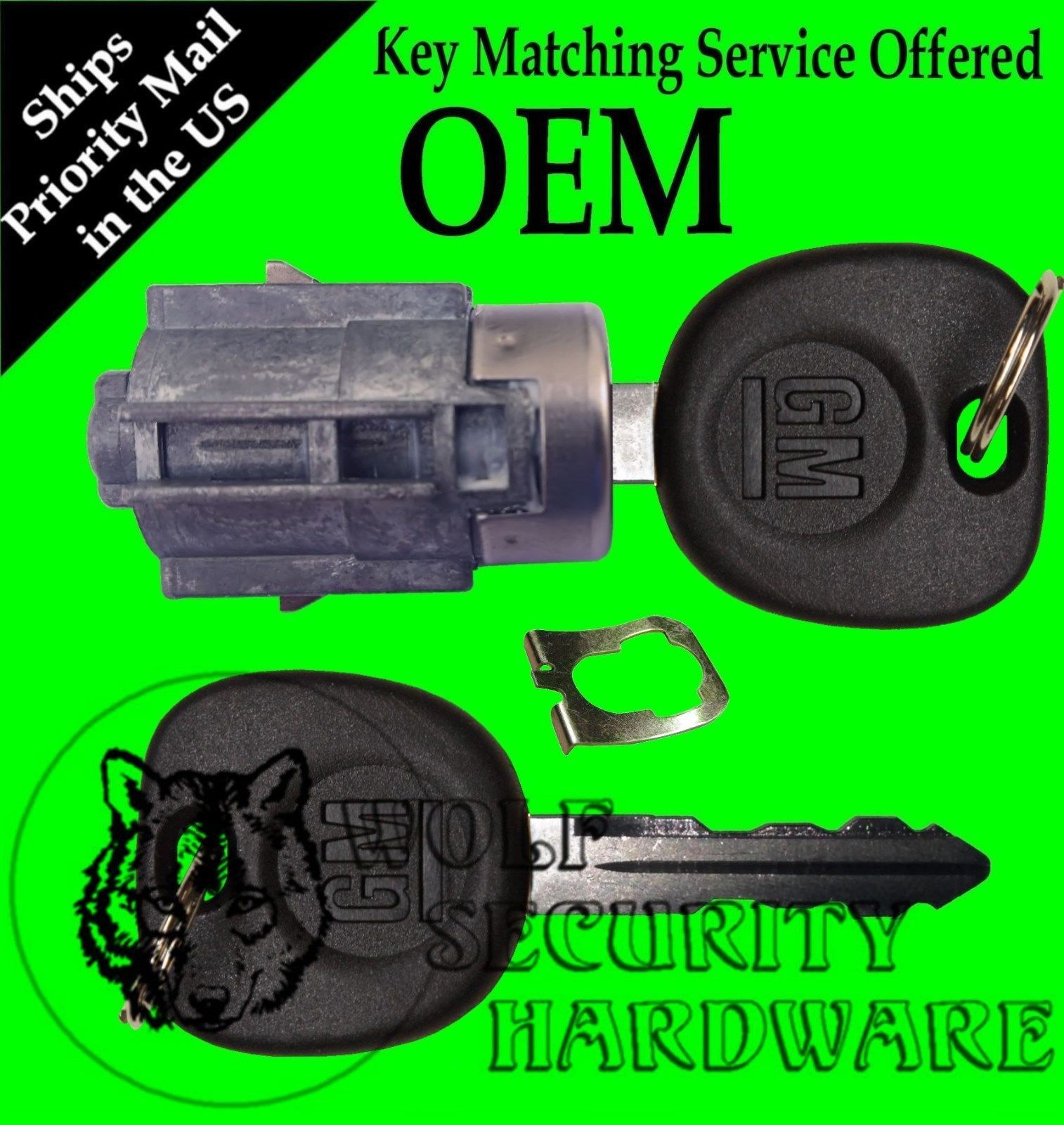 Chevy Avalanche 0206 OEM Rear Tailgate Lock Cylinder 2 Keys Key Match