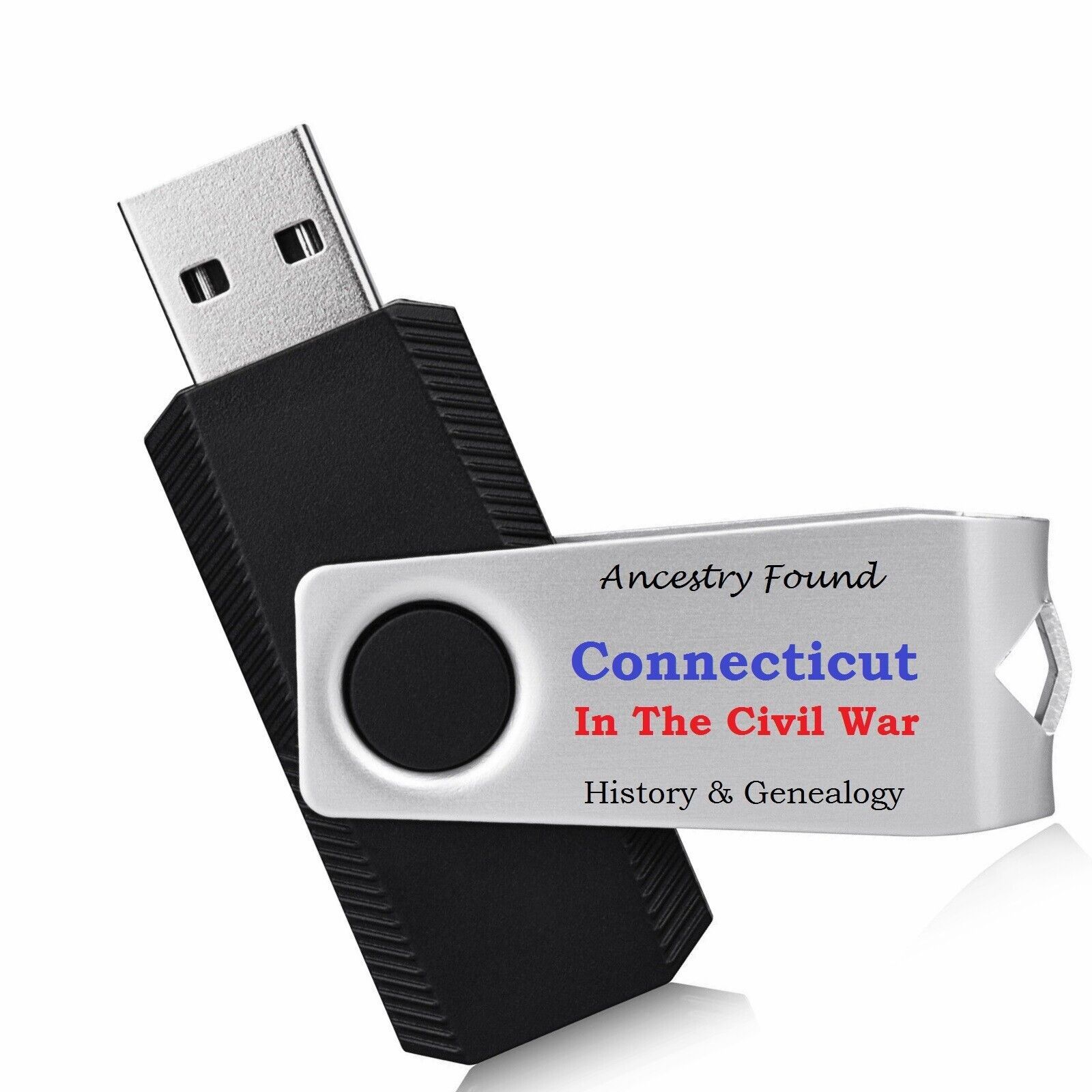 Connecticut Civil War Books History & Genealogy - 32 Books on USB Flash Drive