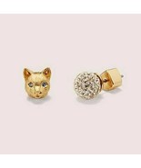 Kate Spade House Cat and Pave Gold Plated Stud - $43.43