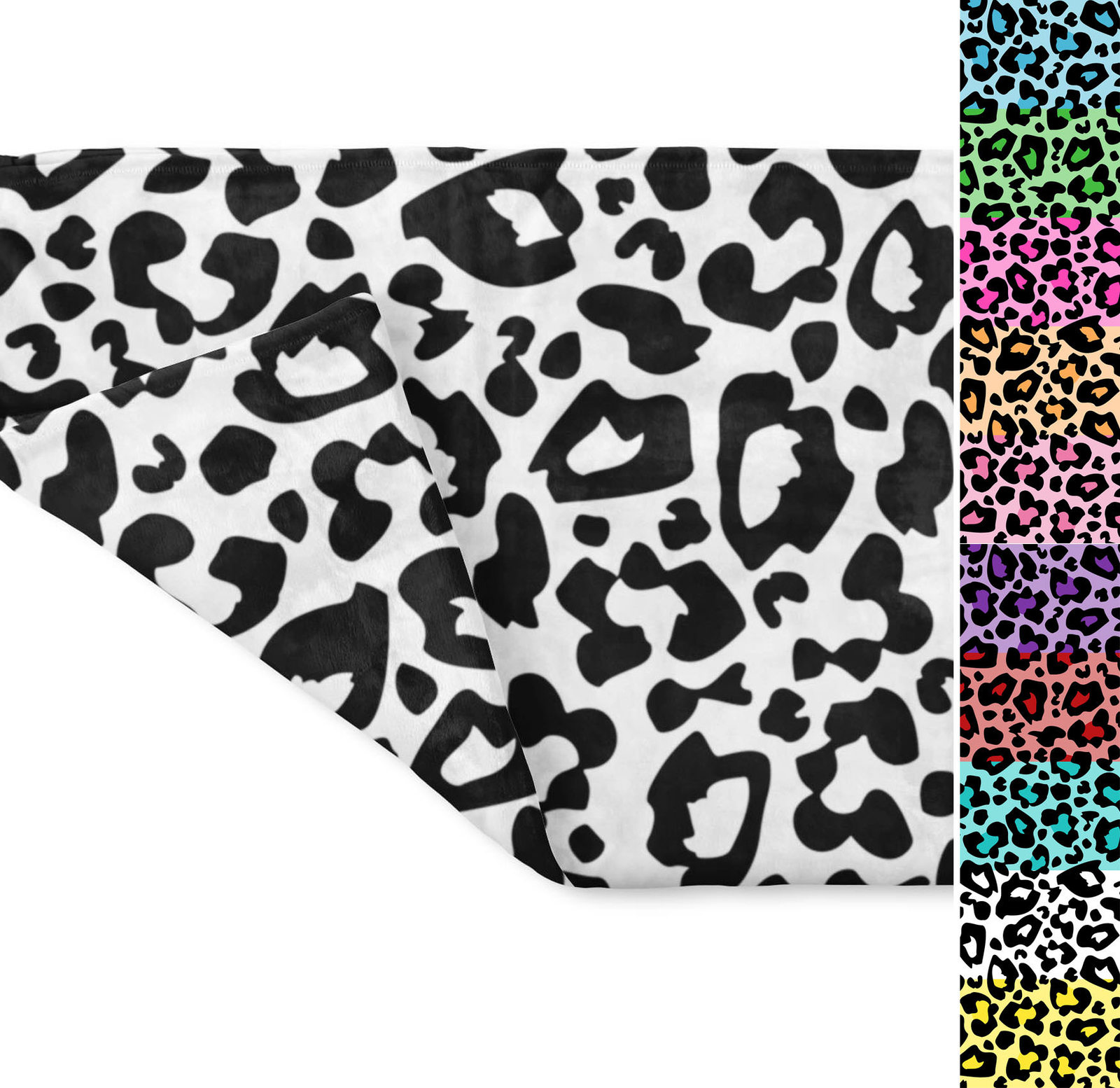 Bright Leopard Print Fleece Blanket - Afghans & Throw Blankets