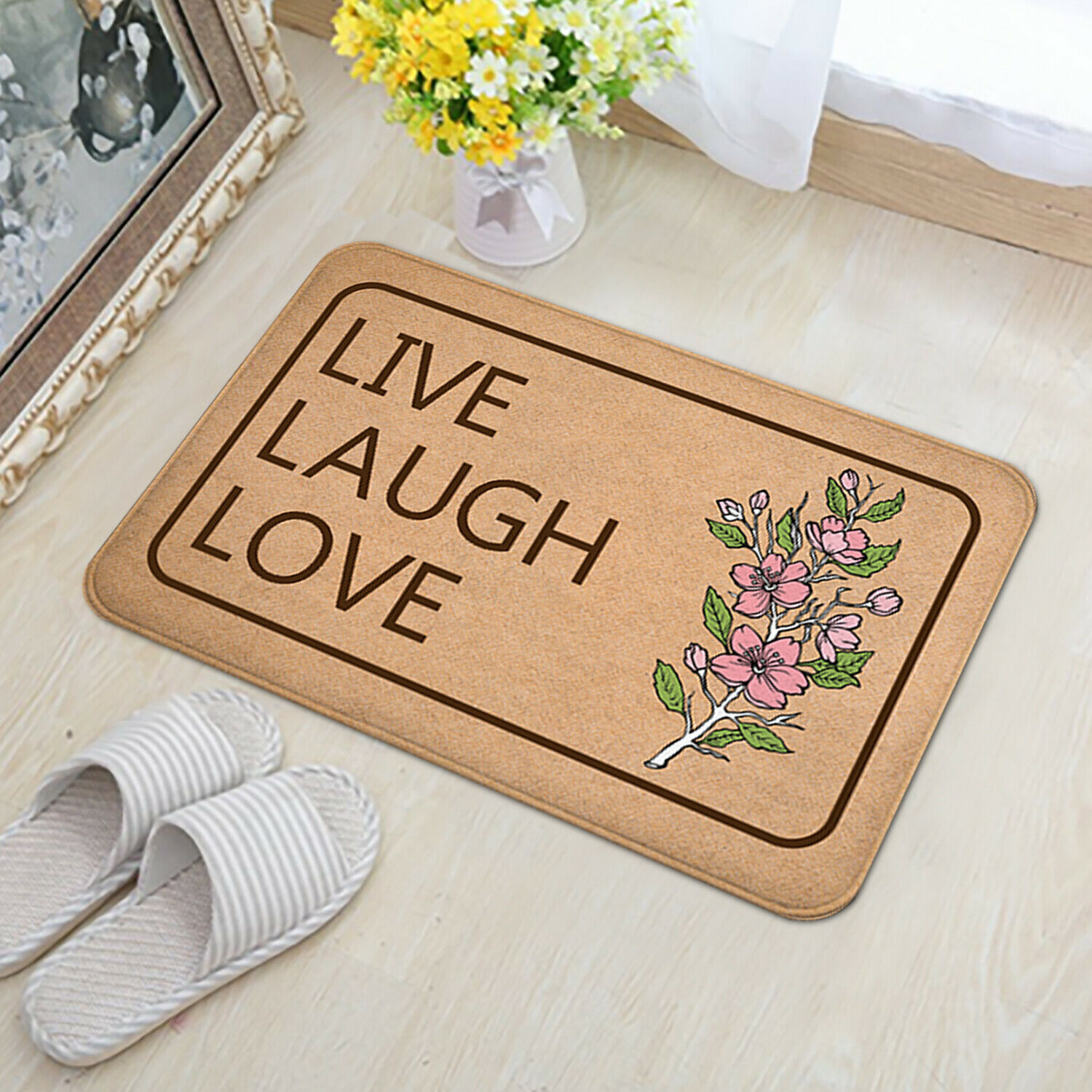 Live Laugh Love Indoor Floor Mat Non Slip Doormats Home Office Rug