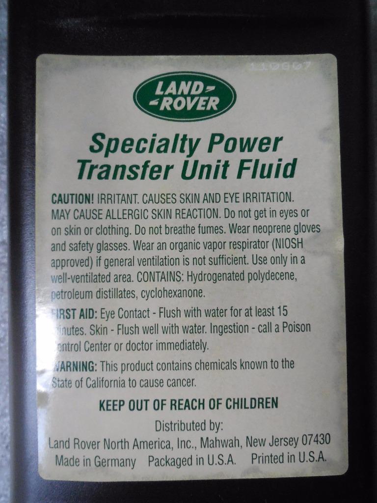 NEW OEM Land Rover Specialty Power Transfer Unit Fluid LR003137 Other