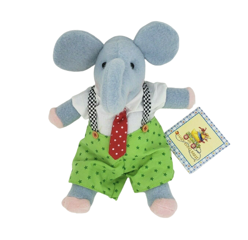 1999 enesco mary engelbreit everett the elephant stuffed animal toy new l - $82.85