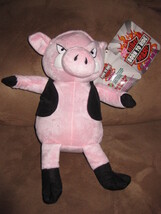Born To Ride Biker Beasts Pig W Leather New Plush Stuffed Animal 12" Sugar Loaf - $7.99