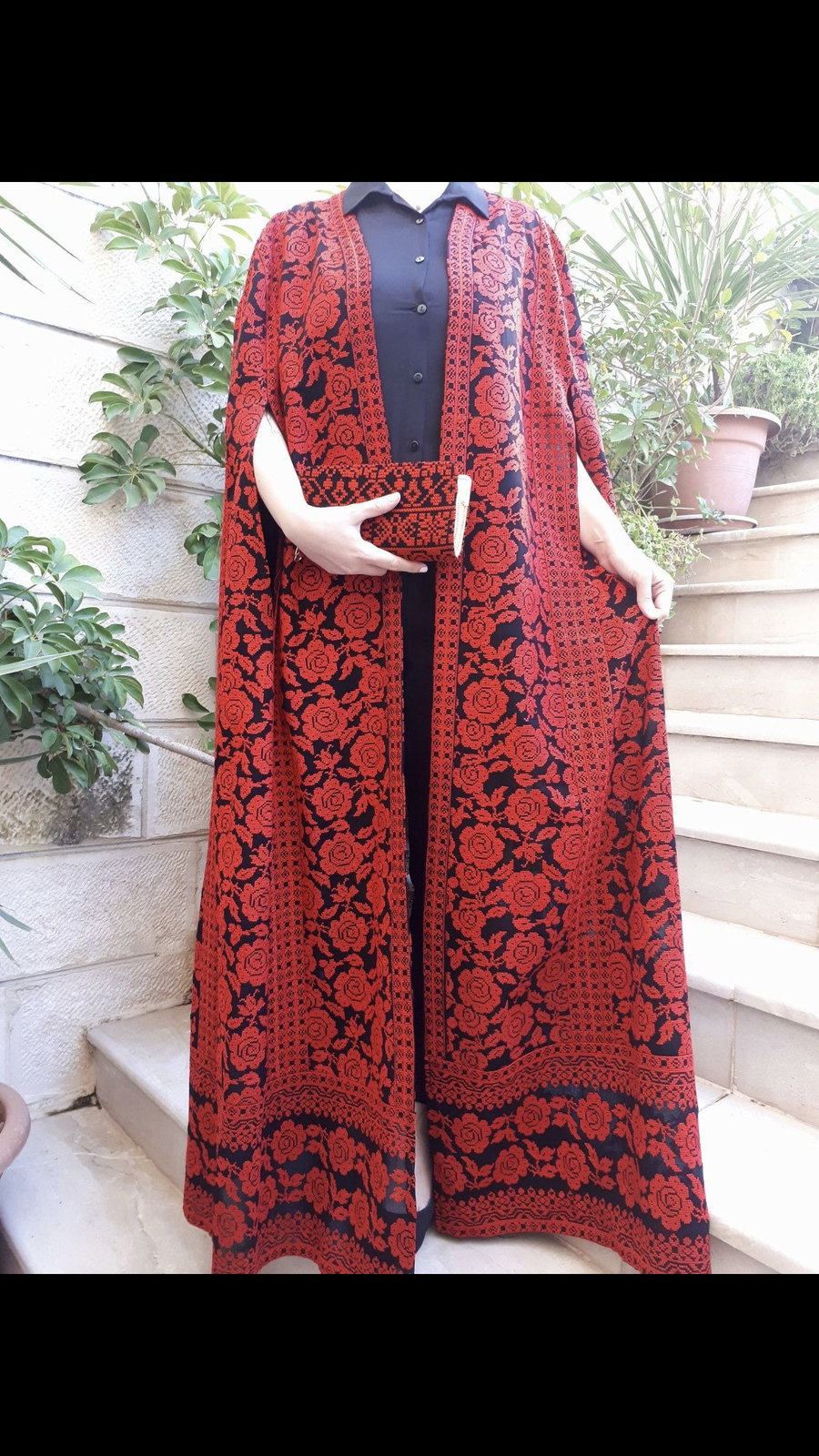 Embroidered abaya Beautiful bisht dress with tatreez/Palestinian ...