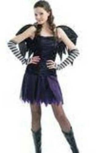 Teen Girls Purple Wicked Fairy Dress Wings Gloves 4 Pc Halloween Costume-size OS