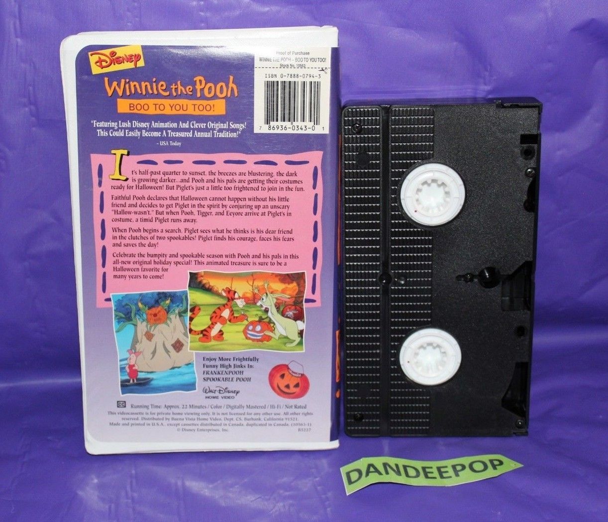 Winnie the pooh boo to you too vhs 1997 vhs tapes