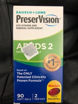 Bausch +Lomb PreserVision AREDS 2 Eye Vitamin - 90 Mini Soft Gels. Exp:1... - $8.00