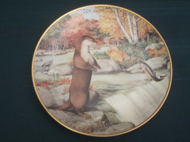 OTTER Collector Plate PETER BARRATT September THE WOODLAND YEAR Franklin... - $23.99