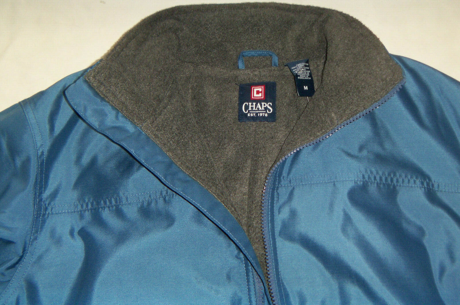 Chaps Blue Fleece Lined Bomber 