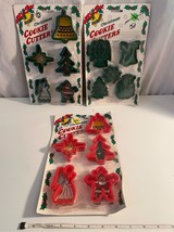 Vintage Cookie Cutters-Hartin-Plastic Christmas Lot of 3 New Packs 15 Total - $29.70