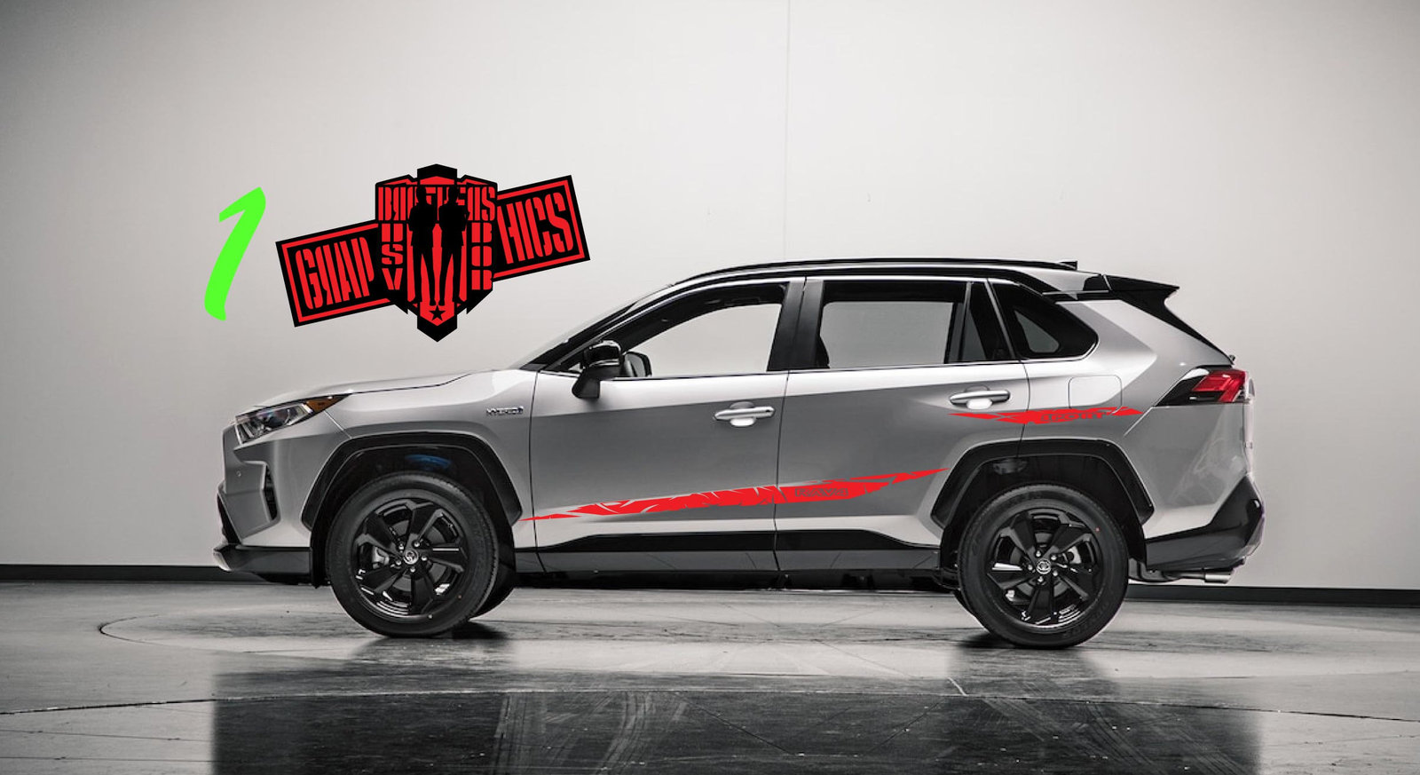 Side door vinyl decal sticker for Toyota Rav4 19952019 (4 Pieces